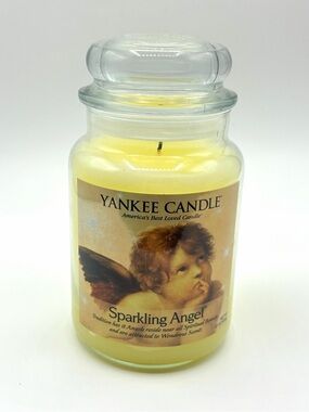 Retired Yankee Candle Sparkling Angel 22oz Large Jar Candle Rare